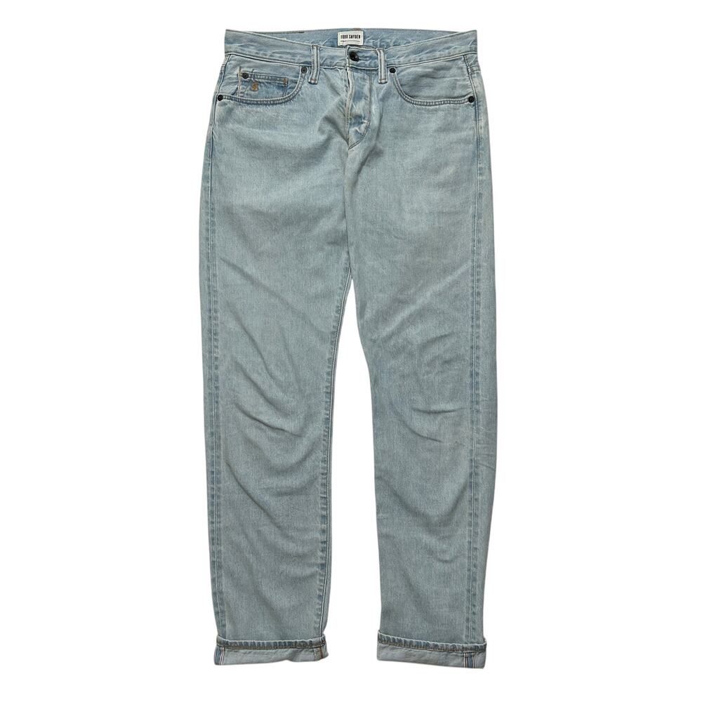 Todd Snyder Light Wash Denim Button Fly Selvedge Slim Fit Jeans Blue 30 x 31
